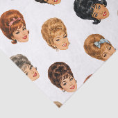 Papier Mousseline Dames Bouffant des années 1960 (Détail)