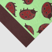 Papier Mousseline Dames rouges sur fond vert (Détail)