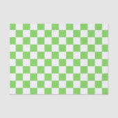 Papier Mousseline Damier vert gazon (Recto)