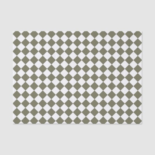 Papier Mousseline Damier vert mousse (Recto)
