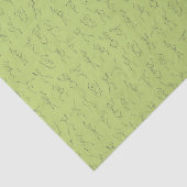 Papier Mousseline Dancing Halloween Squelette - vert (Détail)