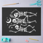 Papier Mousseline Dancing Skeleton Joyeux Halloween Skull d'automne (Artisanat)
