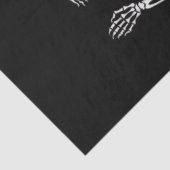 Papier Mousseline Dancing Skeleton Joyeux Halloween Skull d'automne (Détail)