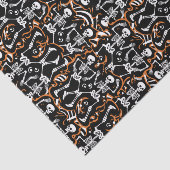 Papier Mousseline Dancing Skeletons Halloween ou Jour des Morts (Détail)