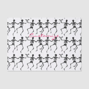 Papier Mousseline Dancing Skeletos Halloween Thunder_Cove