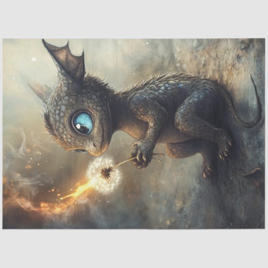 Papier Mousseline Dandelion de la création de dragon minuscule lunai (Recto)