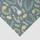 Papier Mousseline Dandelion Floral Weed Motif (Détail)