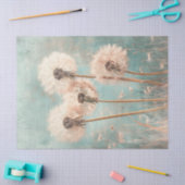 Papier Mousseline Dandelion Fluff sur le découpage Aquarelle bleu cl (Artisanat)