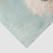 Papier Mousseline Dandelion Fluff sur le découpage Aquarelle bleu cl (Détail)