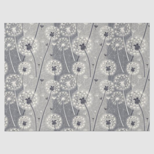 Papier Mousseline Dandelion monochrome moderne (Recto)