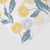 Papier Mousseline Dandelion motif floral blanc ver (Détail)