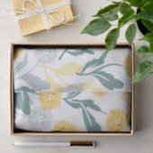 Papier Mousseline Dandelion motif floral blanc ver (Cadeau)