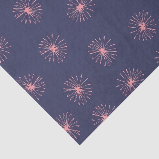 Papier Mousseline Dandelions Abstraits violets (Détail)