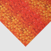 Papier Mousseline Dandelions Field Fleurs été Rouge Orange Ombre (Détail)