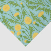 Papier Mousseline Dandelions, vert, jaune et bleu (Détail)