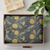 Papier Mousseline Dandelions, vert, jaune et noir (Cadeau)