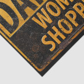 Papier Mousseline DANGER Femme Shopping Funny Metal Avertissement Si (Détail)