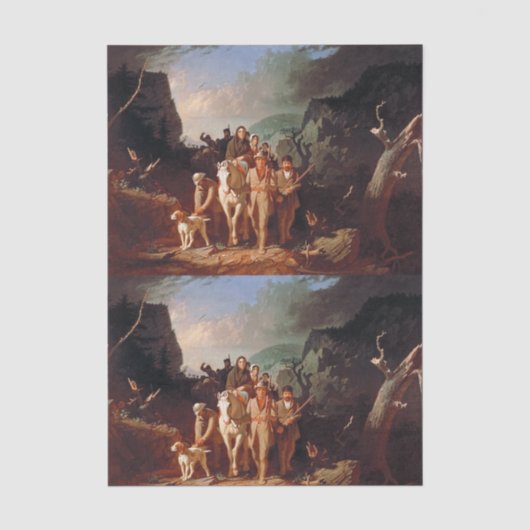 Papier Mousseline Daniel Boone escortant des colons (Recto)
