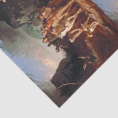 Papier Mousseline Daniel Boone escortant des colons (Détail)