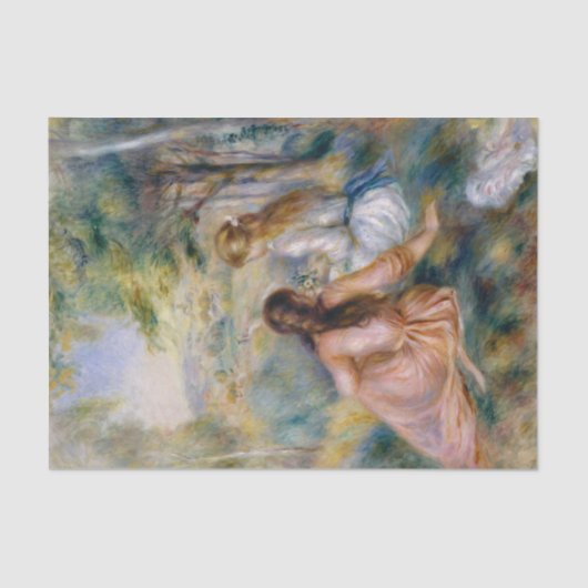 Papier Mousseline Dans le pré, Pierre-Auguste Renoir Art (Recto)