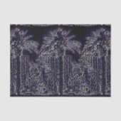 Papier Mousseline Dans le trafic palmiers papier de tissu noir (Recto)