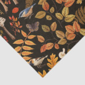 Papier Mousseline Dans les bois / Cerf d'automne sur noir (Détail)