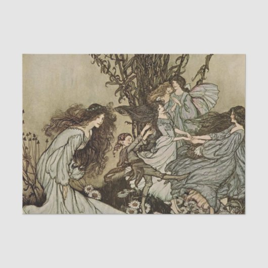 Papier Mousseline « Danse avec les fées » d'Arthur Rackham (Recto)