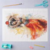 Papier Mousseline Danse du Rose (Artisanat)