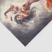 Papier Mousseline Danse Ethérée - Esprit flamenco Aquarelle Rêves (Détail)