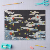 Papier Mousseline DANSE KIMONO, EAU COURANTE, CHUTE FEUILLE Florale (Artisanat)