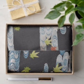 Papier Mousseline DANSE KIMONO, EAU COURANTE, CHUTE FEUILLE Florale (Cadeau)