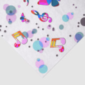 Papier Mousseline Danse Musique colorée (Détail)