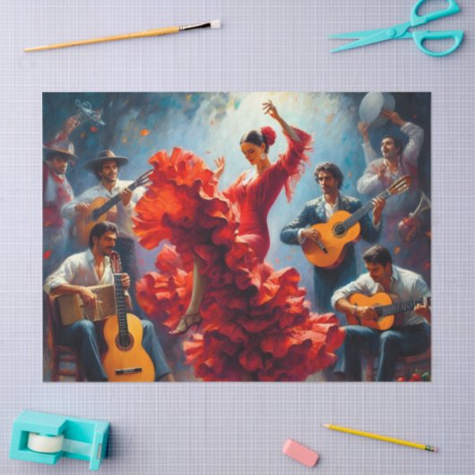 Papier Mousseline Danser flamenco Ephémère Mobilier Découpage (Artisanat)