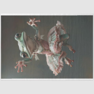 Papier Mousseline Danser Whimsical Frog Decoupage
