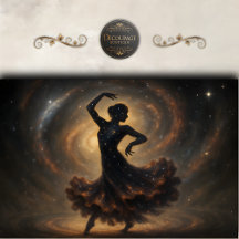 Danseur Cosmique Galaxie Silhouette Découpage