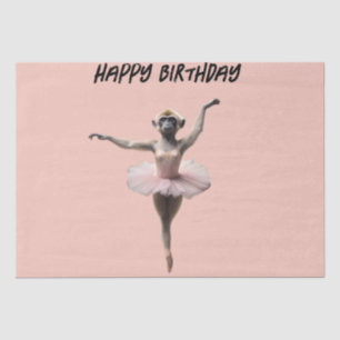Papier Mousseline Danseur De Ballet Gibbon Monkey Dans Un Tutu,