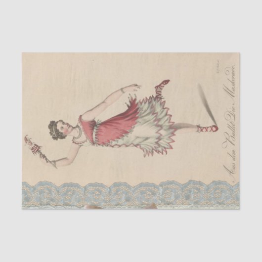 Papier Mousseline Danseur de ballet vintage (Recto)