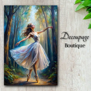 Papier Mousseline Danseur Éthéré Découpe
