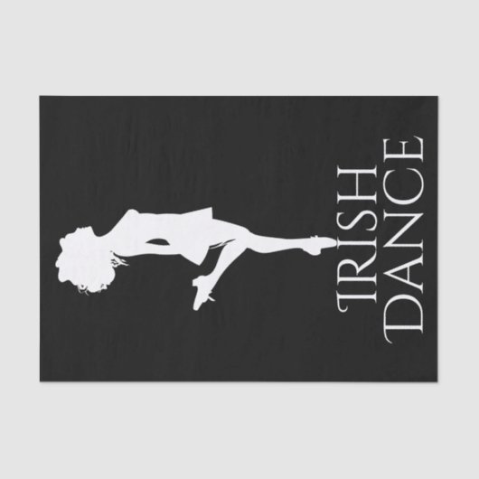 Papier Mousseline Danseur irlandais hard Shoe noir et blanc danse (Recto)