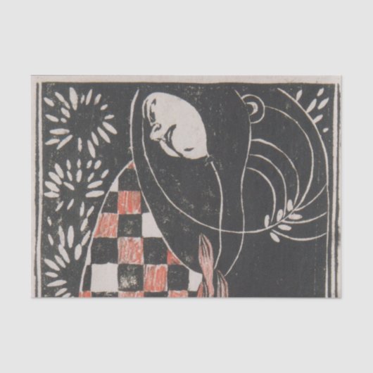 Papier Mousseline Danseur par Koloman Moser (Recto)