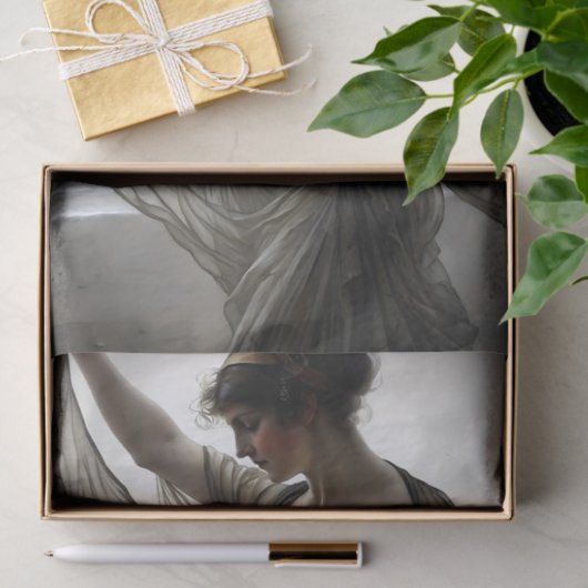 Papier Mousseline Danseur vent balnéaire en découpage taupe (Cadeau)