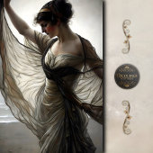 Papier Mousseline Danseur vent balnéaire en découpage taupe