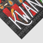 Papier Mousseline Danseurs Kwanzaa avec bougies Kinara (Détail)