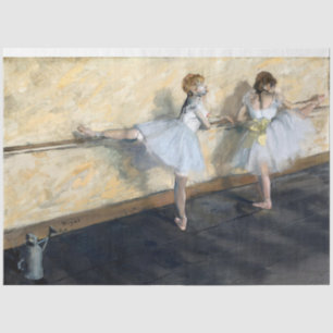 Papier Mousseline Danseurs Pratiquant au Barre, Edgar Degas
