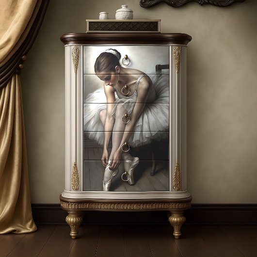 Papier Mousseline Danseuse de ballet posée Decoupage