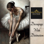 Papier Mousseline Danseuse de ballet posée Decoupage