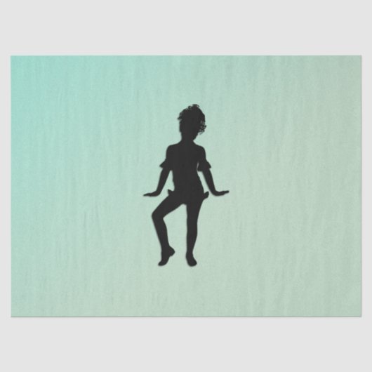 Papier Mousseline Danseuse verte la plus mignonne  (Recto)