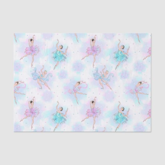 Papier Mousseline Danseuses de ballet pastel (Recto)