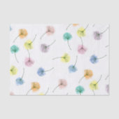 Papier Mousseline Dansons | Motif floral aquarelle (Recto)