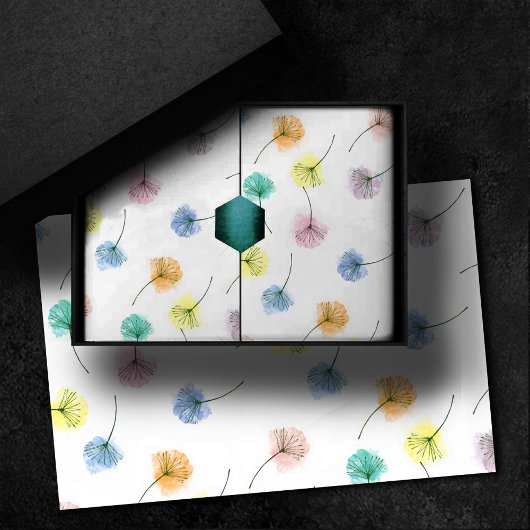 Papier Mousseline Dansons | Motif floral aquarelle